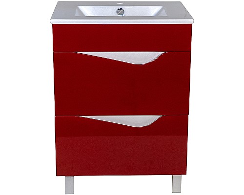 Тумба под раковину Bellezza Эйфория 60 (Quadro 60) 4639109660035 Красная