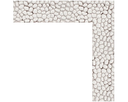 Зеркало Evoform Definite 131х71 BY 3290 в багетной раме - Чеканка белая 46 мм