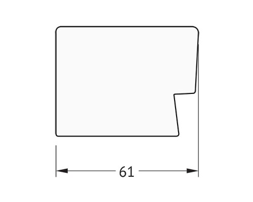 Зеркало Evoform Exclusive 101х71 BY 1199 с фацетом в багетной раме - Алюминий 61 мм