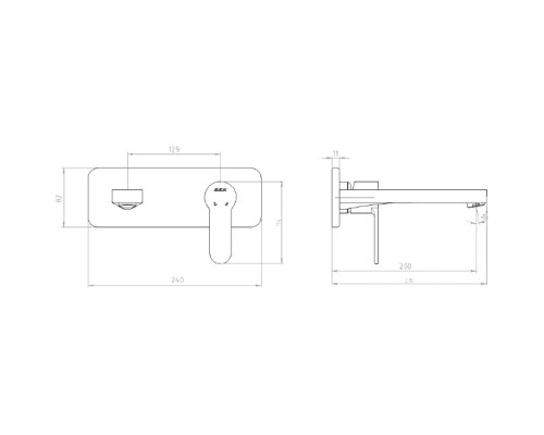 Смеситель для раковины E.C.A. Nita 102167608EX-K Хром
