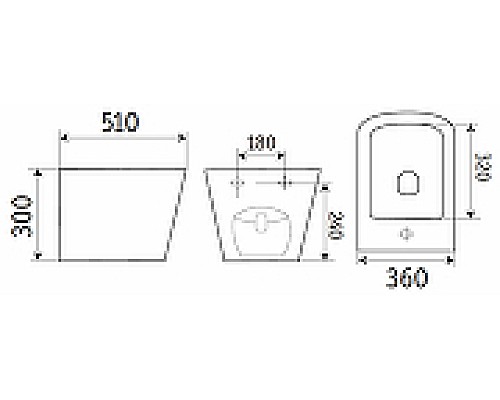 Биде CeramaLux 5370MLG подвесное Зеленое матовое