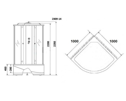 Душевая кабина Niagara Classic NG-2309-14 100x100