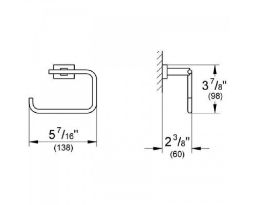Держатель туалетной бумаги Grohe Essentials Cube 40507001 Хром