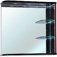 Зеркало Bellezza Рио 70 R 4613611061214 с подсветкой Черное Красное