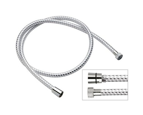 Душевой шланг Remer 332CN150 Хром Белый глянец