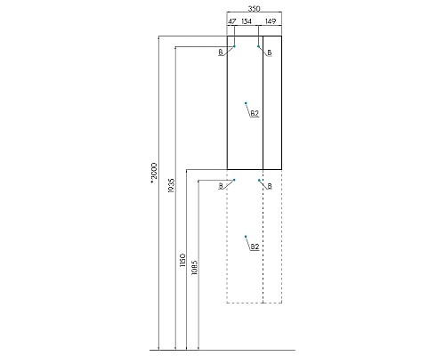 Подвесной шкаф Aquaton Терра 35 1A247503TEKA0 Дуб Кантри Антрацит