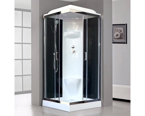 Душевая кабина Royal Bath HP 80х80 стекло прозрачное задняя стенка Черная
