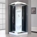 Душевая кабина Royal Bath HP 80х80 стекло прозрачное задняя стенка Черная