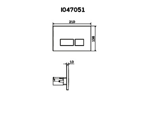 Кнопка смыва AM.PM Pro S хром I047051