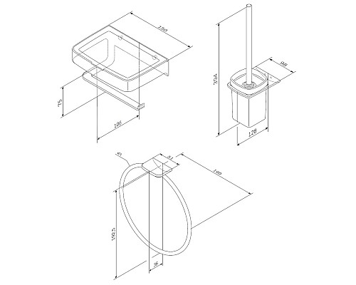 Комплект для ванной комнаты унитаз компакт Am.Pm Spirit с сиденьем с инсталляцией и аксессуарами CK70HA