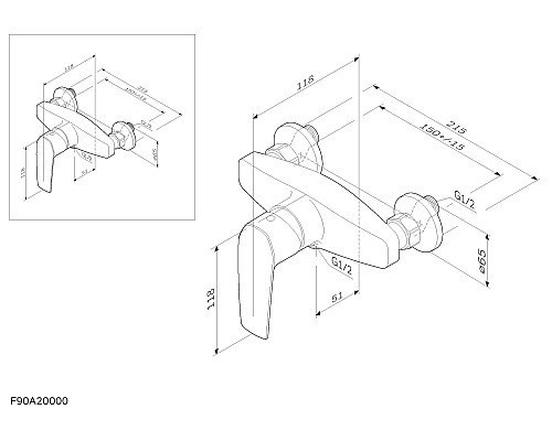 Смеситель AM.PM Gem F90A20000