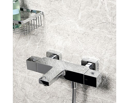 Смеситель для ванны WasserKRAFT Alme 1511T с термостатом Хром