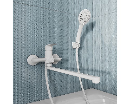 Смеситель для ванны Milardo Rora RORWT00M10 универсальный Белый матовый