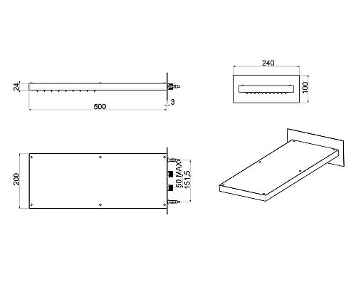 Верхний душ Migliore Latino 29682 Золото