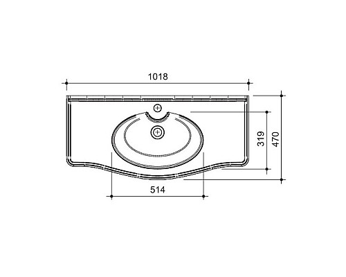 Раковина Carpigo Carpigo Бурже 100 см керамика