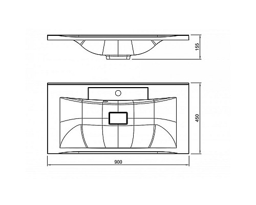 Раковина Caprigo Прима 900 литьевой мрамор