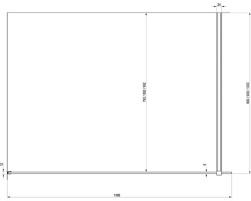 Душевое ограждение со входом с одной стороны Ravak Walk-In GW9WD0300Z1