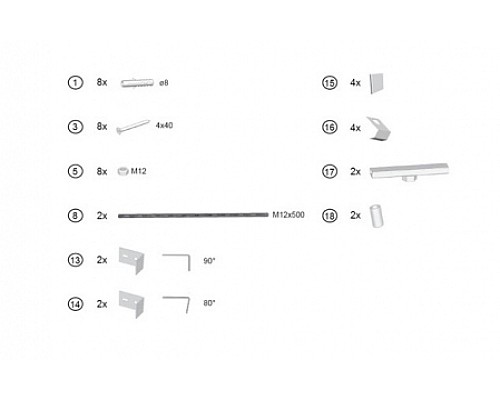 Крепление панели Ravak Avocado B28000000N