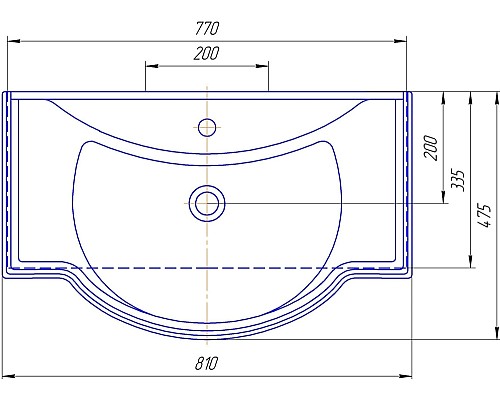Раковина Caprigo Классик 800