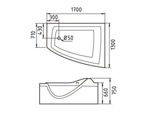 Акриловая ванна Gemy G9056 B R