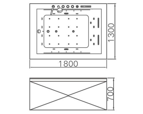 Акриловая ванна Gemy G9259