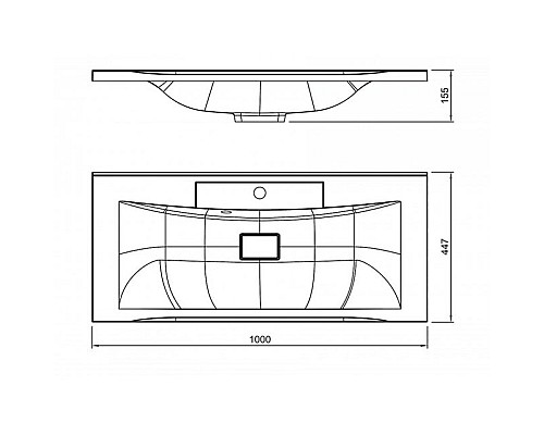 Раковина Caprigo Прима 1000 литьевой мрамор