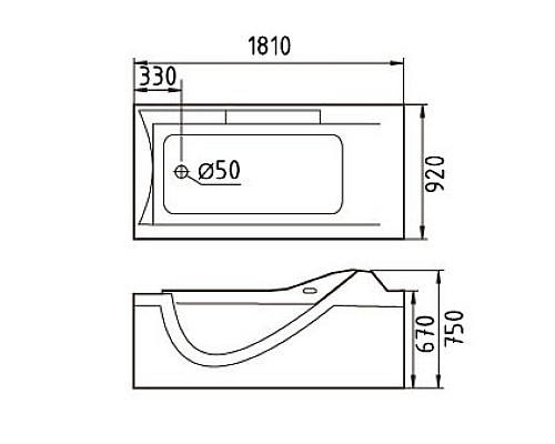 Акриловая ванна Gemy G9055 K L Акриловая ванна Gemy G9055 K L
