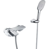 Смеситель для ванны с душем Timo Helmi 4014/00-16Y хром-белый