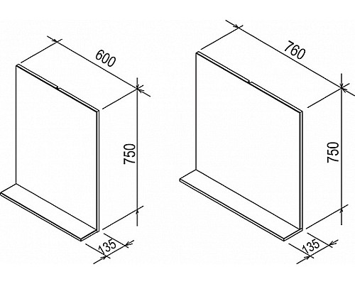 Зеркало Ravak ROSA II X000001296 760 белое