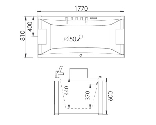 Акриловая ванна Gemy G9076 K