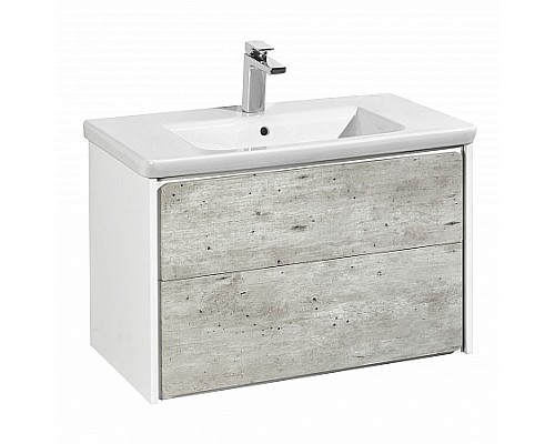 Тумба под раковину Roca Ronda 80 ZRU9303004 белый матовый/бетон