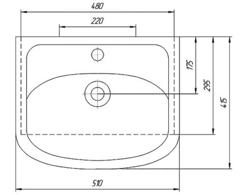 Мебельная раковина Rosa Уют 50 Вн МуБ02