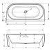 Прямоугольная ванна Riho Desire Wall Mounted 184x84 BD0700500000000