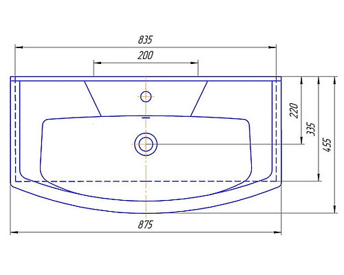Мебельная раковина Kirovit Элеганс 85
