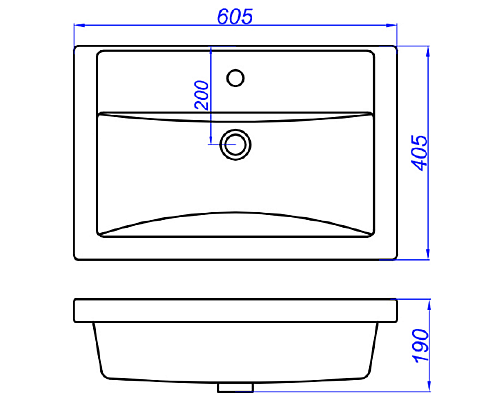 Мебельная раковина KIROVIT Фостер 60 4640021060773