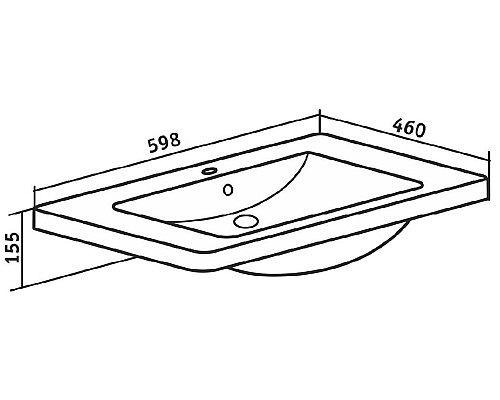 Раковина Runo SoloGrande Omega 60 УТ000001837