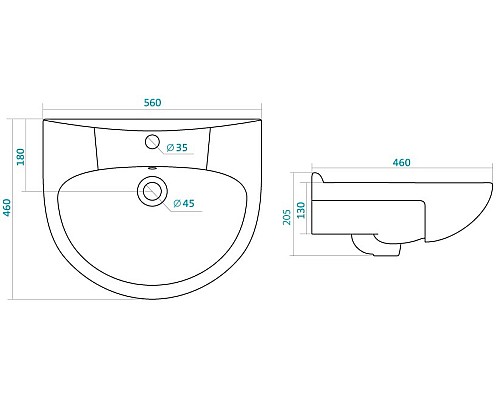 Раковина Santek Антик 56 см WH110186
