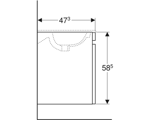 Тумба под раковину Geberit Renova Plan 98 см 869500000
