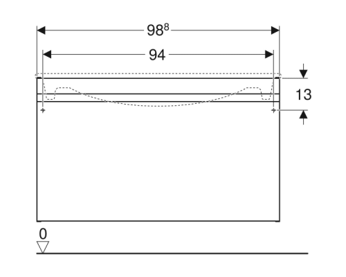 Тумба под раковину Geberit Renova Plan 98 см 869500000