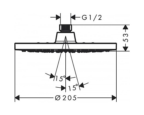 Верхний душ Hansgrohe Vernis Blend черный матовый 26271670
