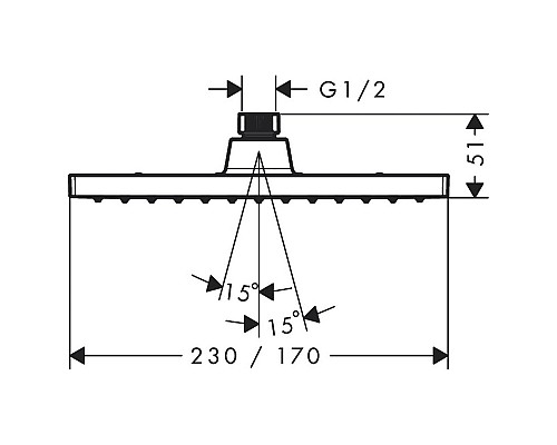 Верхний душ Hansgrohe Vernis Blend черный 26281670