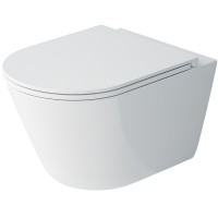 Подвесной унитаз Esbano Clavel-53T безободковый белый, смыв Торнадо