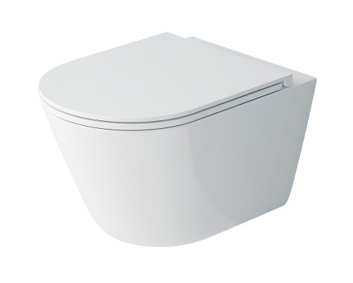 Подвесной унитаз Esbano Clavel-53T безободковый белый, смыв Торнадо