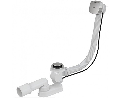 Слив-перелив Alcaplast A51CR-100 полуавтомат Белый Хром