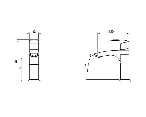 Смеситель для раковины Shouder Bavaria 0400204 Хром