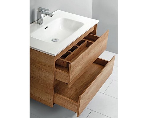 Тумба под раковину BelBagno Kraft 90 KRAFT-900-2C-SO-RNN подвесная Натуральный дуб Небраска