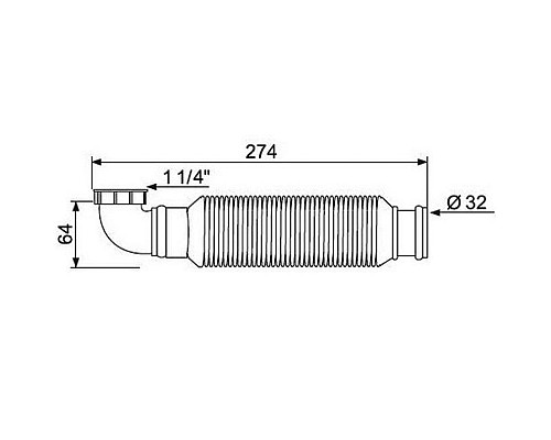 Сифон для раковины Wirquin Senzo 30719168 Белый G 1 1/4 Сифон для раковины Wirquin Senzo 30719168 Белый G 1 1/4