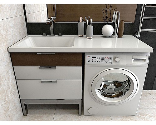 Раковина Madera Kamilla 120 L 4627173210027 на стиральную машину Белая