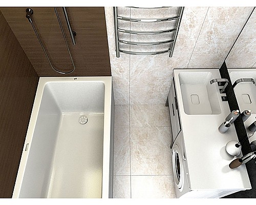 Раковина Madera Kamilla 120 L 4627173210027 на стиральную машину Белая