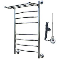 Электрический полотенцесушитель Тругор Лотос 2 элТЭН 80x50 с полкой Хром